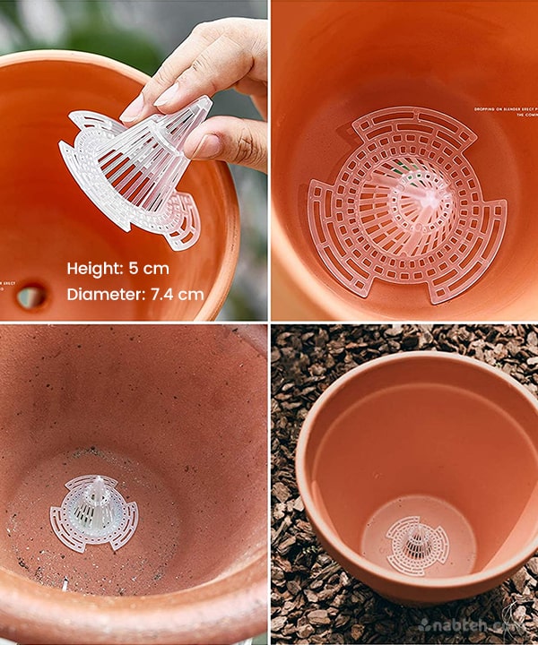 Pot Cone-Bottom Mesh drainage