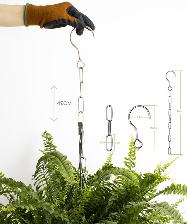 chain plant hanger Stainless Steel Chain Hook Plant Hanger – Nabteh.com