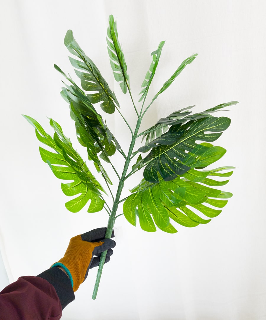 Plastic Monstera Leaves (Artificial)