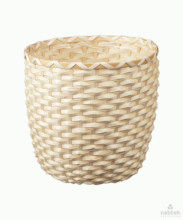 Large Bamboo Basket Pot - Nabteh.com